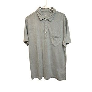 J. CREW Garment-Dyed Slub Cotton Pocket Polo Shirt Gray X-Large Slim